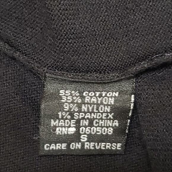 Angie Black Smocked Mini Sweater Dress Sz Small Y2K Gothic Emo - Picture 8 of 13